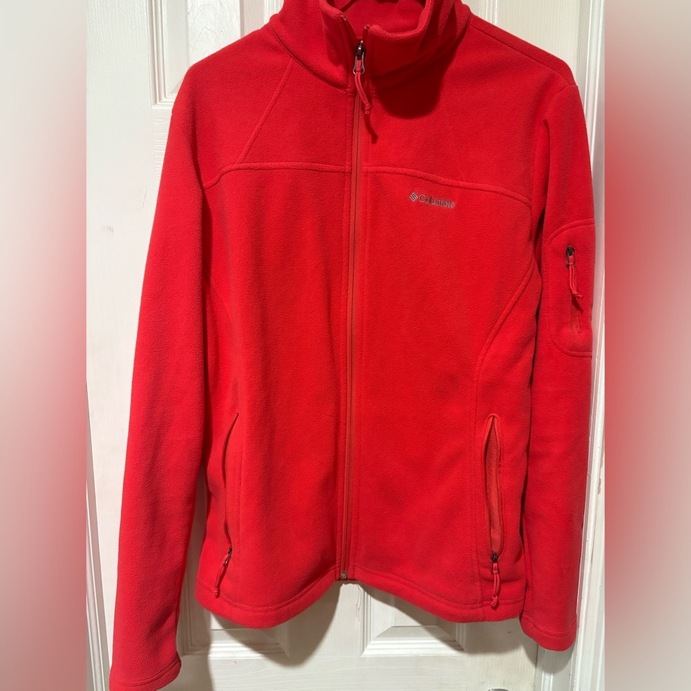 Columbia Bright Red Fleece Jacket